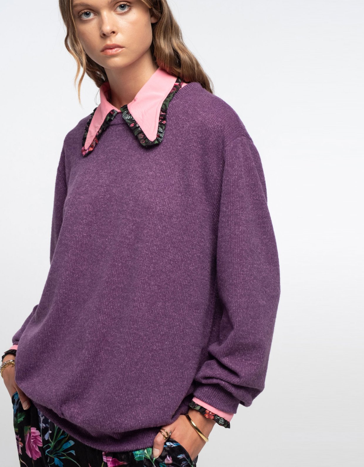 Peace and Chaos Thistle top purple