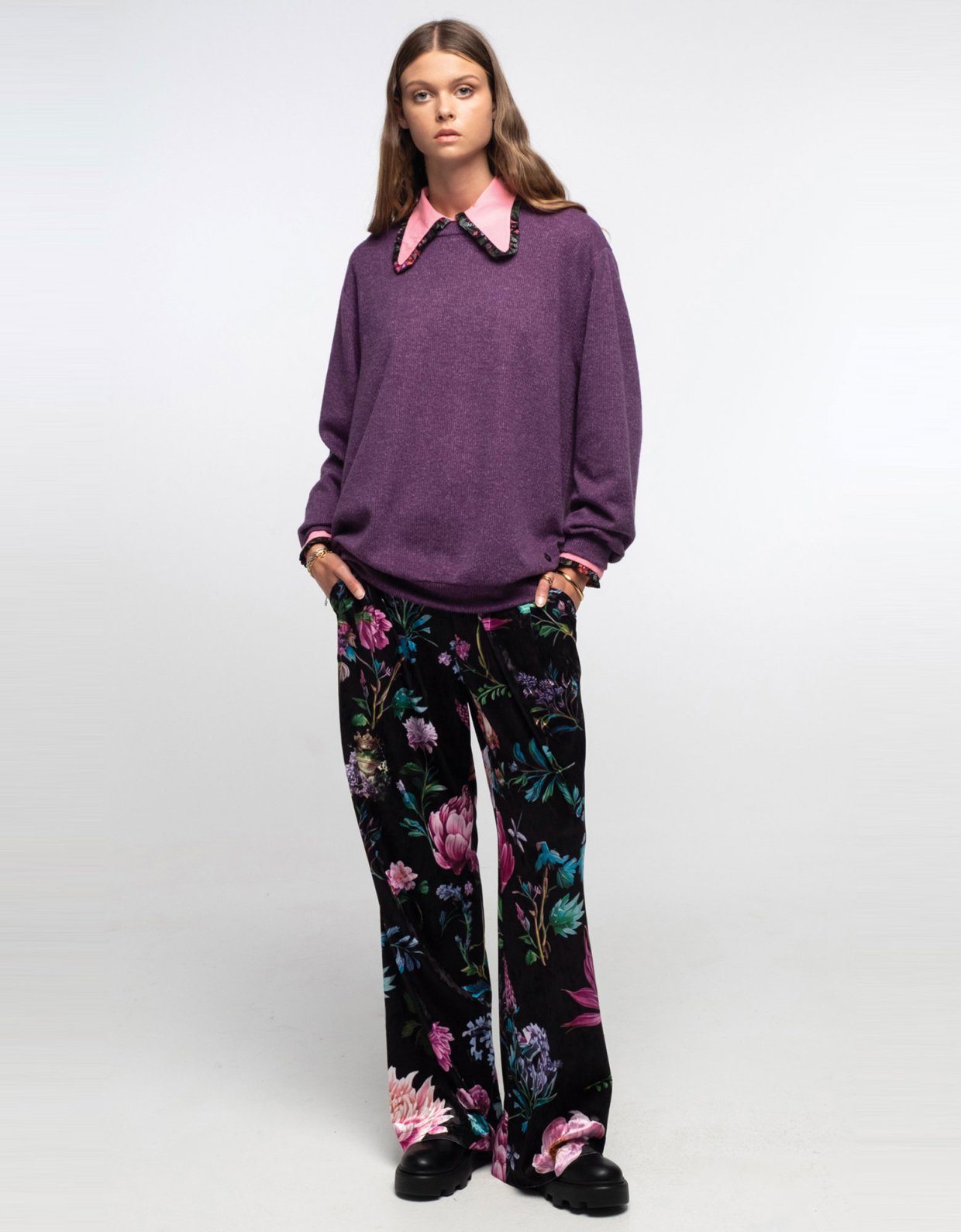 Peace and Chaos Thistle top purple