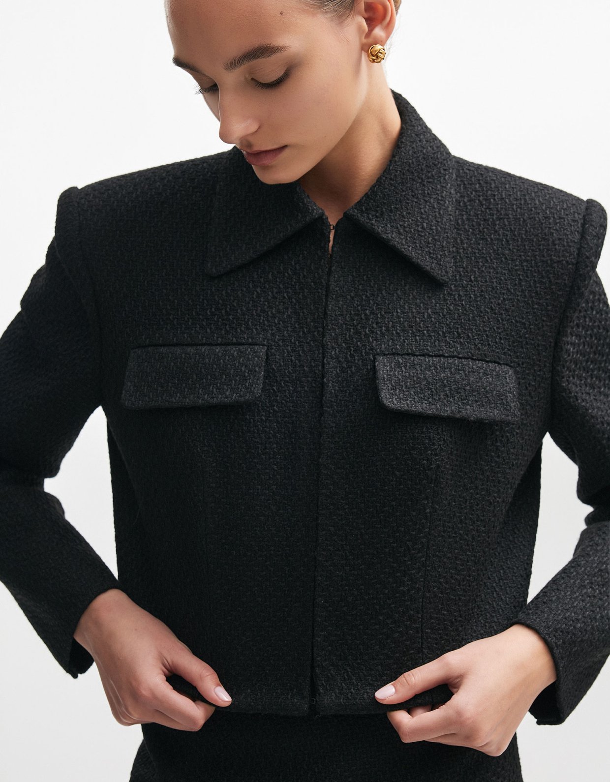 Nadia Rapti Tokyo cropped blazer black