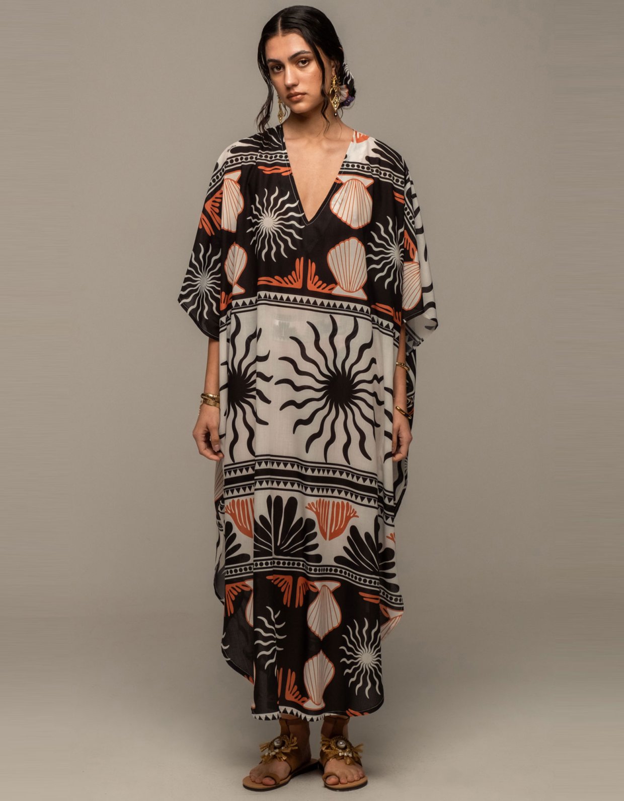 Peace and Chaos Tranquility kaftan