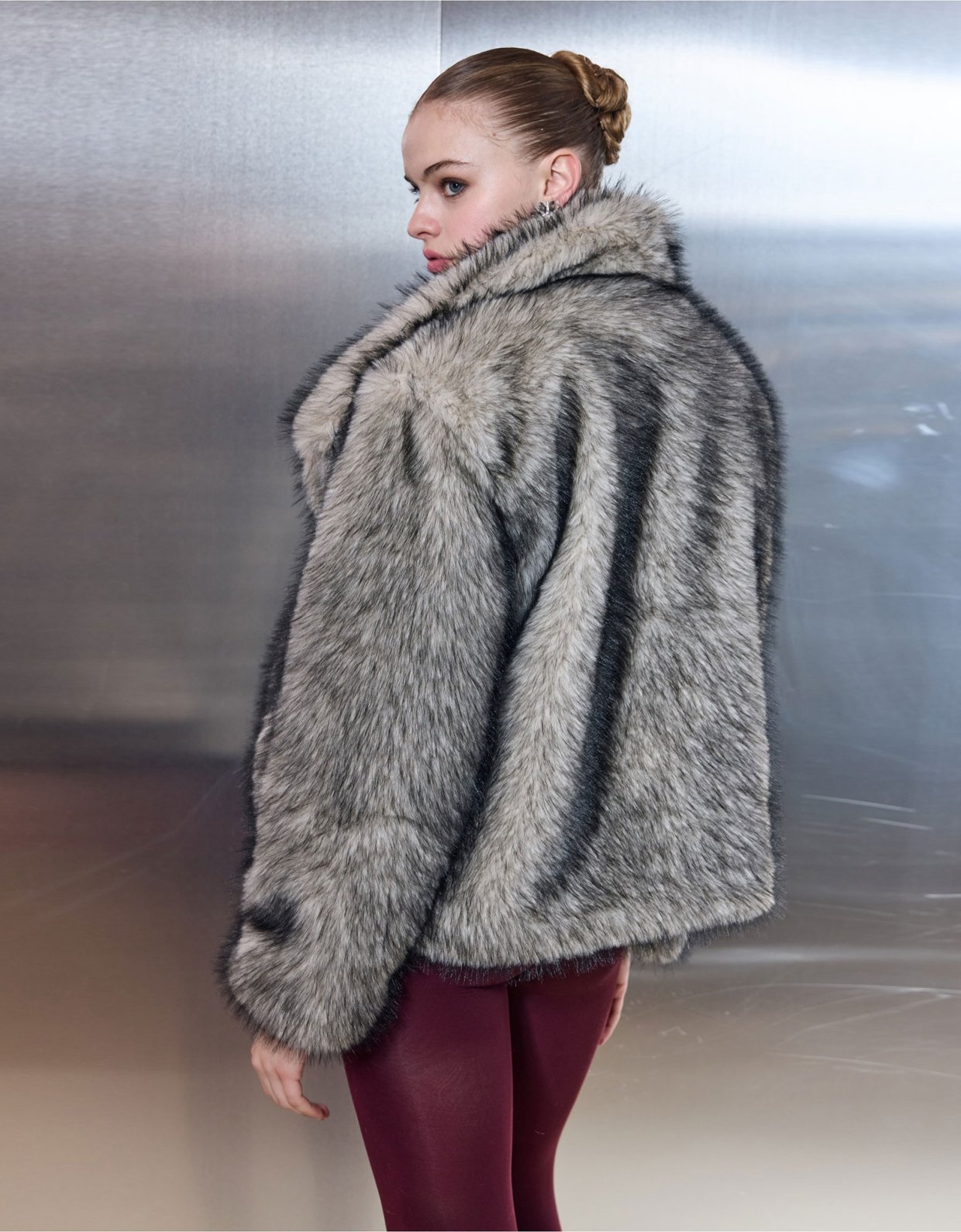 Ciel Concept Tromso crop  fur black beige