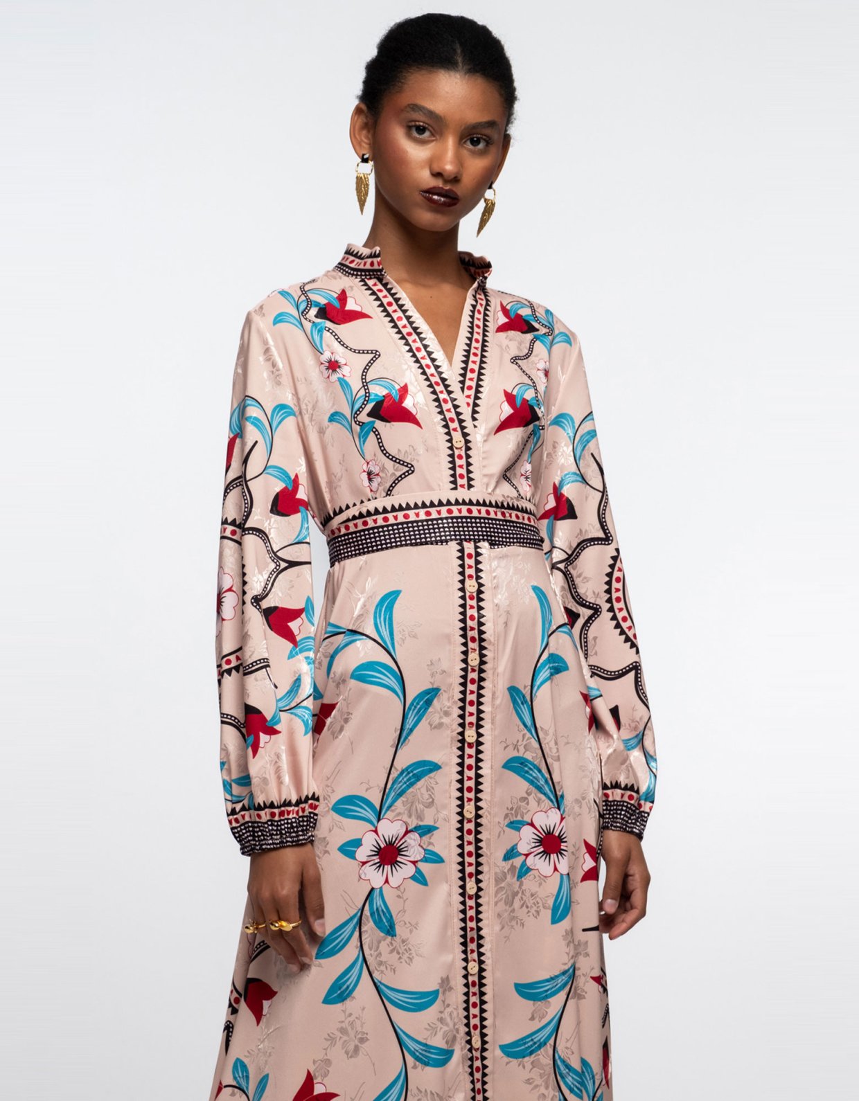 Peace and Chaos Tulip shirt dress