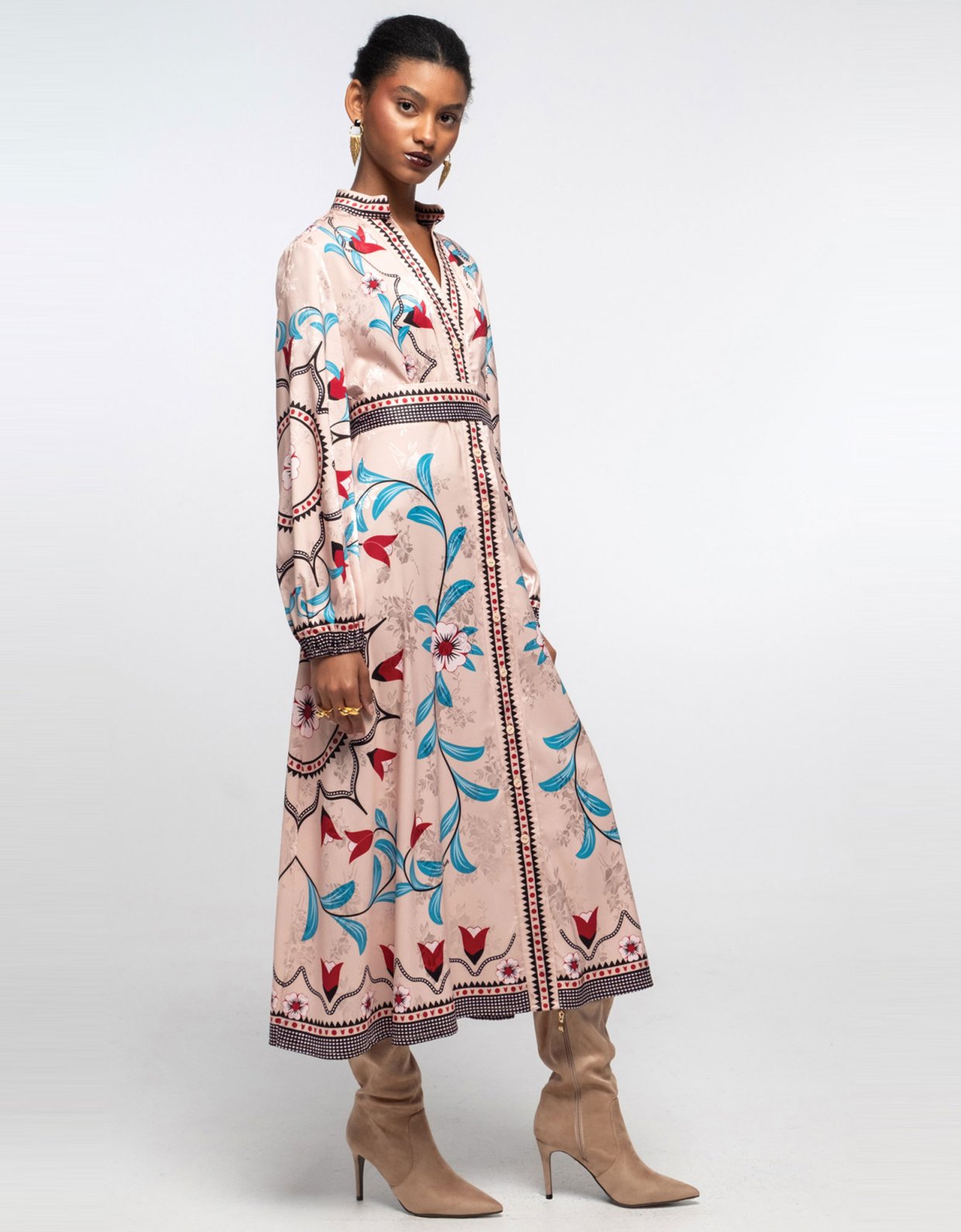 Peace and Chaos Tulip shirt dress