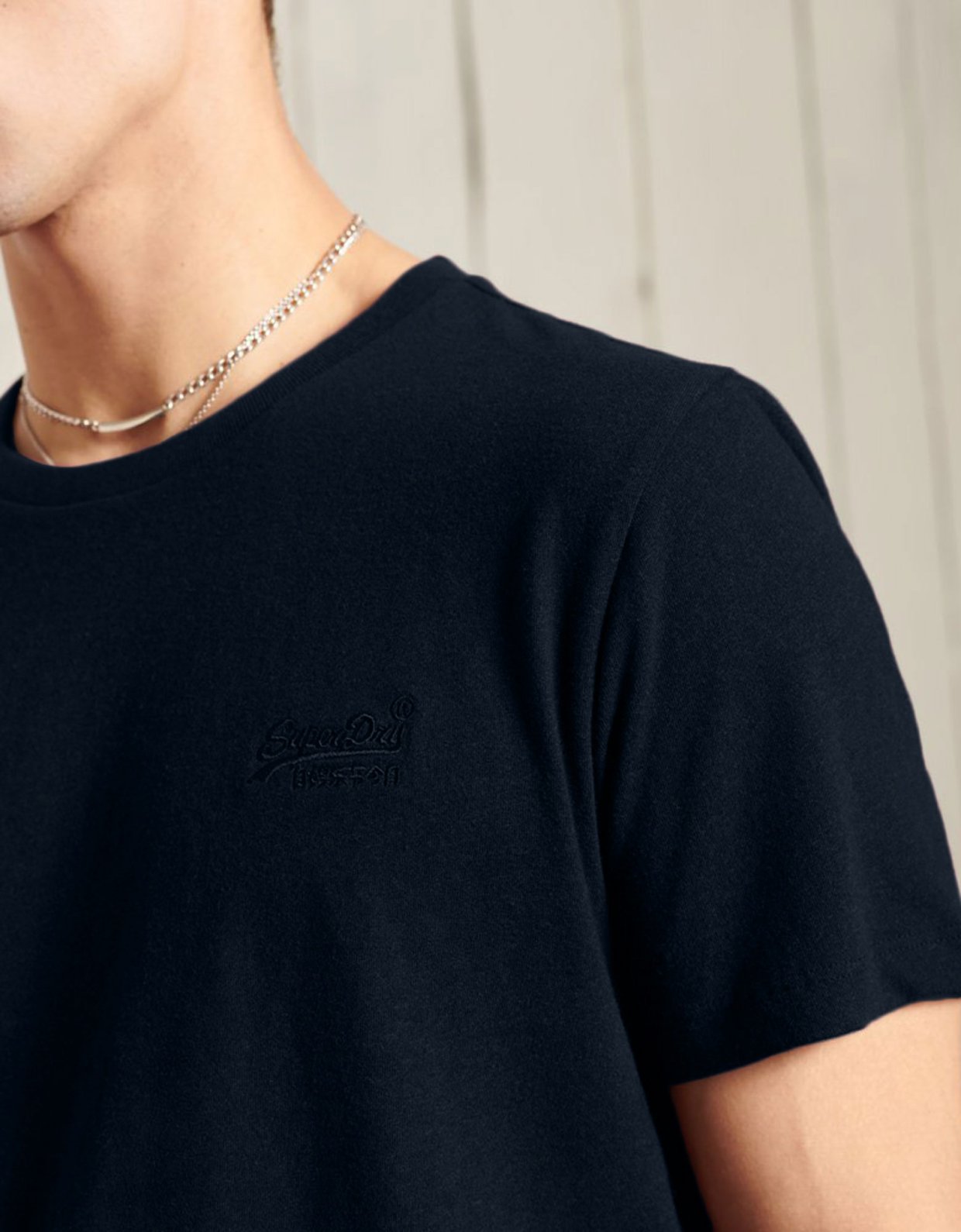 Superdry Vintage logo embroidered tee eclipse navy