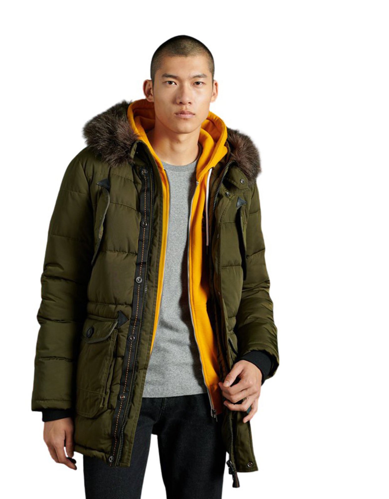 Superdry Chinook parka coat 2.0 khaki