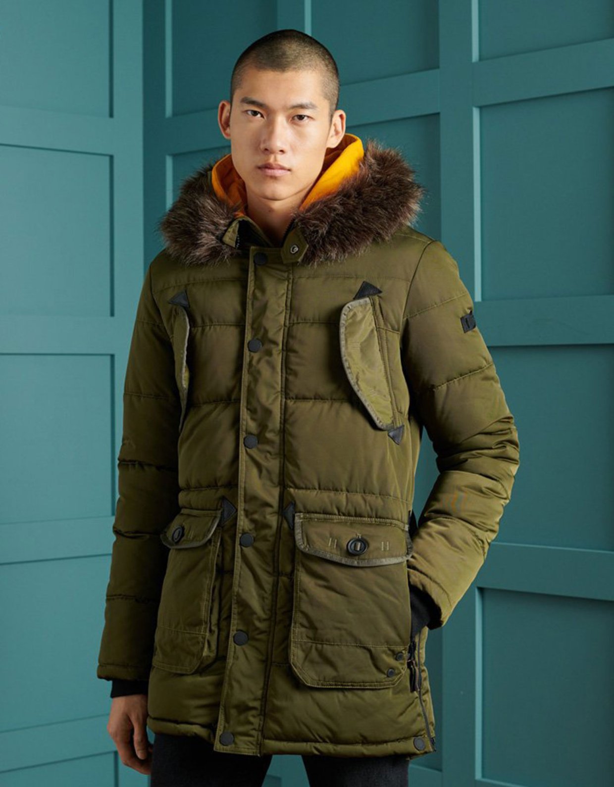 Superdry Chinook parka coat 2.0 khaki