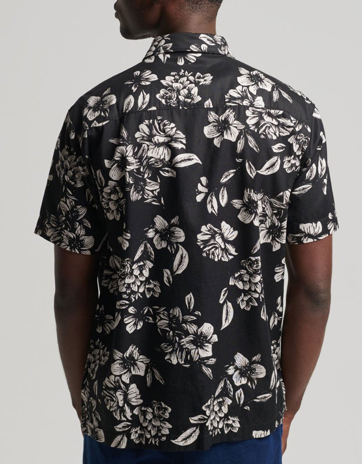 Superdry Vintage Hawaiian shirt black floral