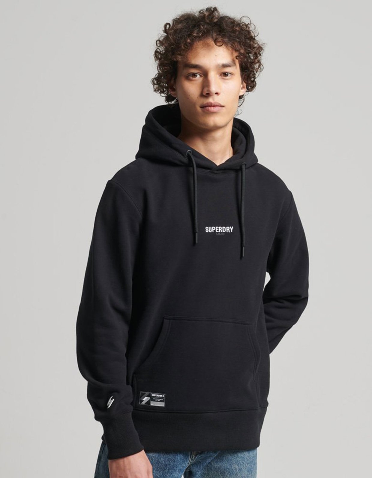 Superdry | Code micro logo hood black | Greek Fashion Room