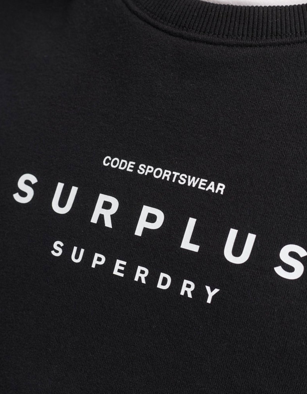 Superdry Code surplus loose crew sweatshirt black