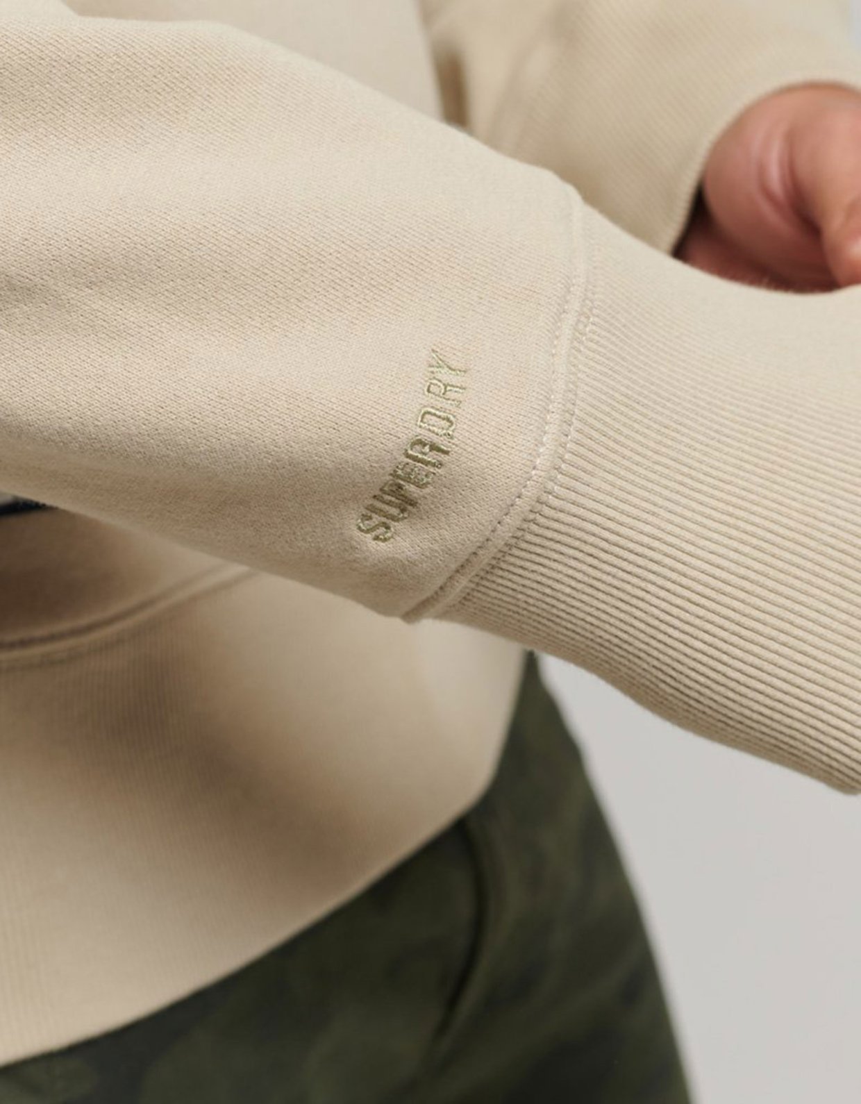 Superdry Code sl essential crew sweatshirt explorer sand