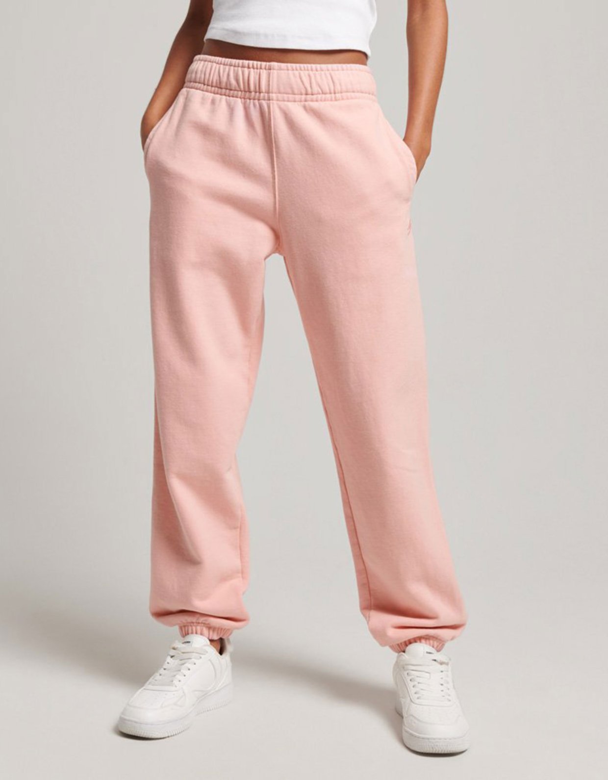 Superdry Code essential regular joggers coral blush