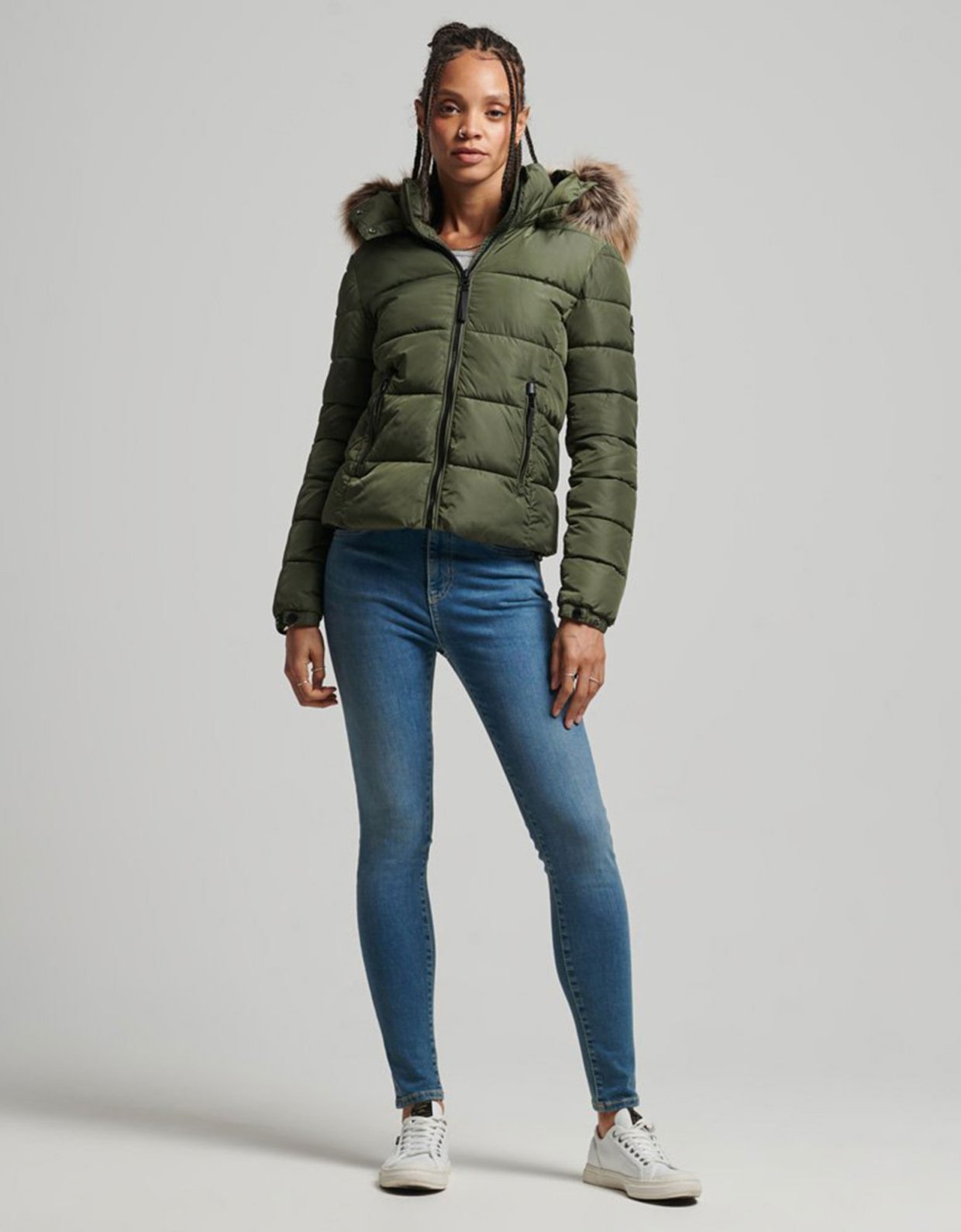 Superdry Code mtn hood fuji luxe jacket dark moss