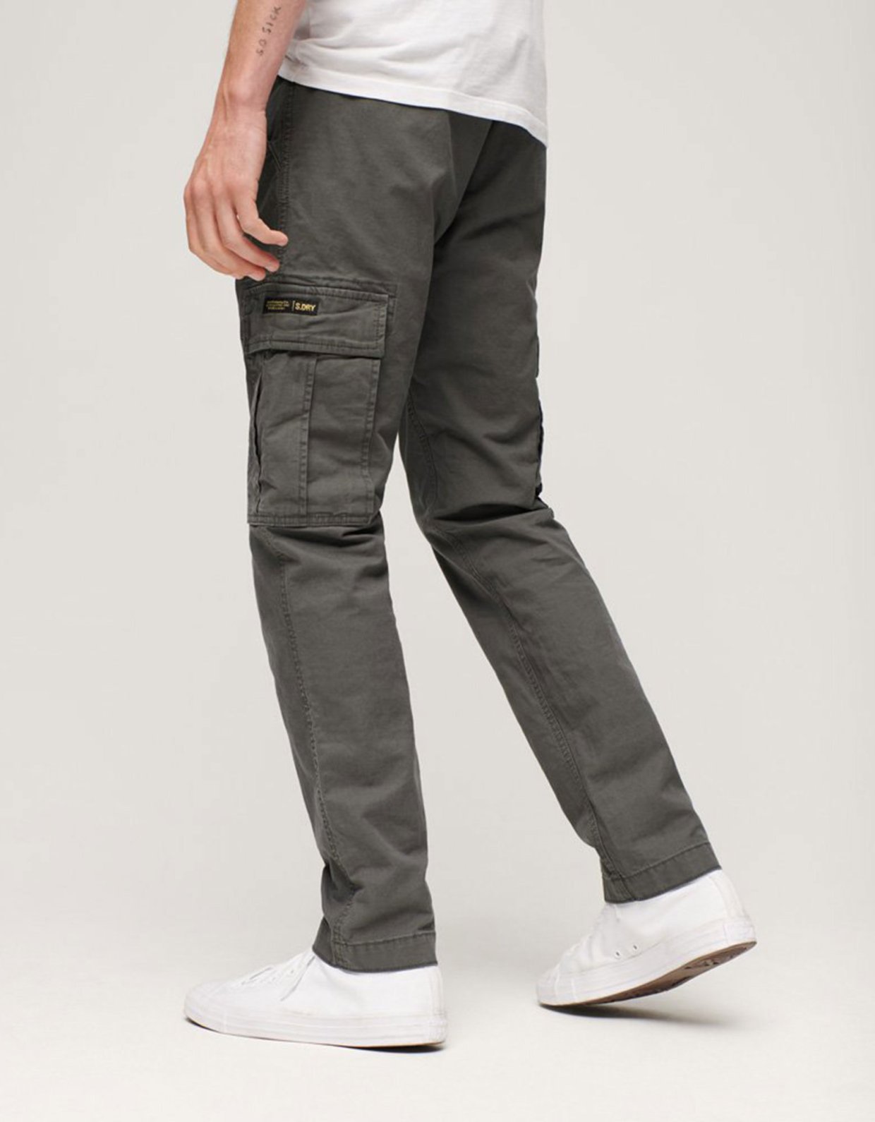 Superdry Core cargo pant washed black