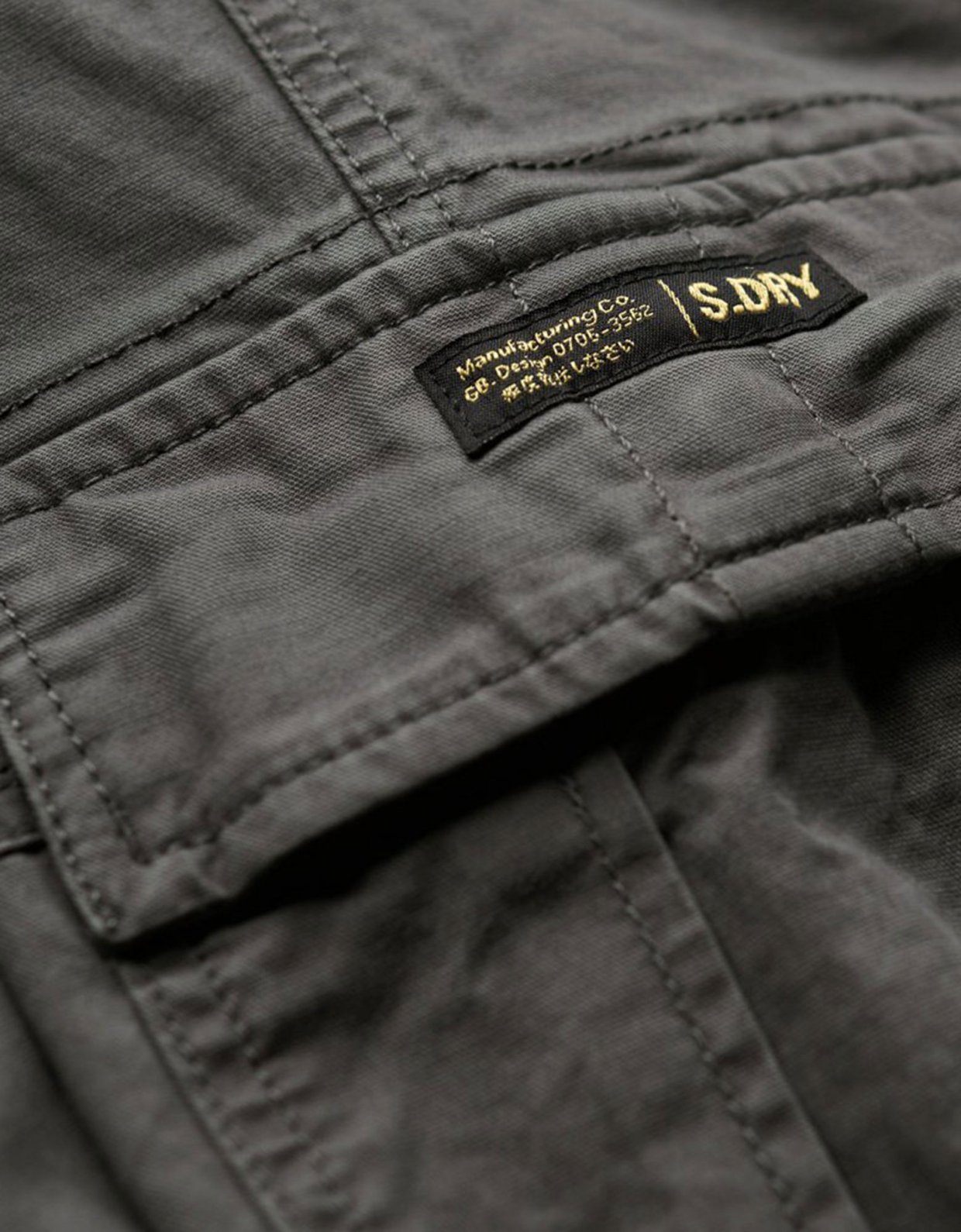 Superdry Core cargo pant washed black