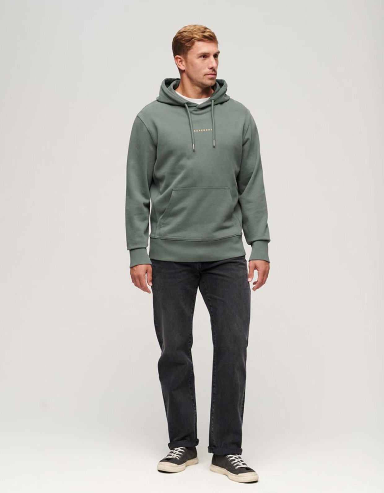 Superdry Code surplus logo hood balsam green