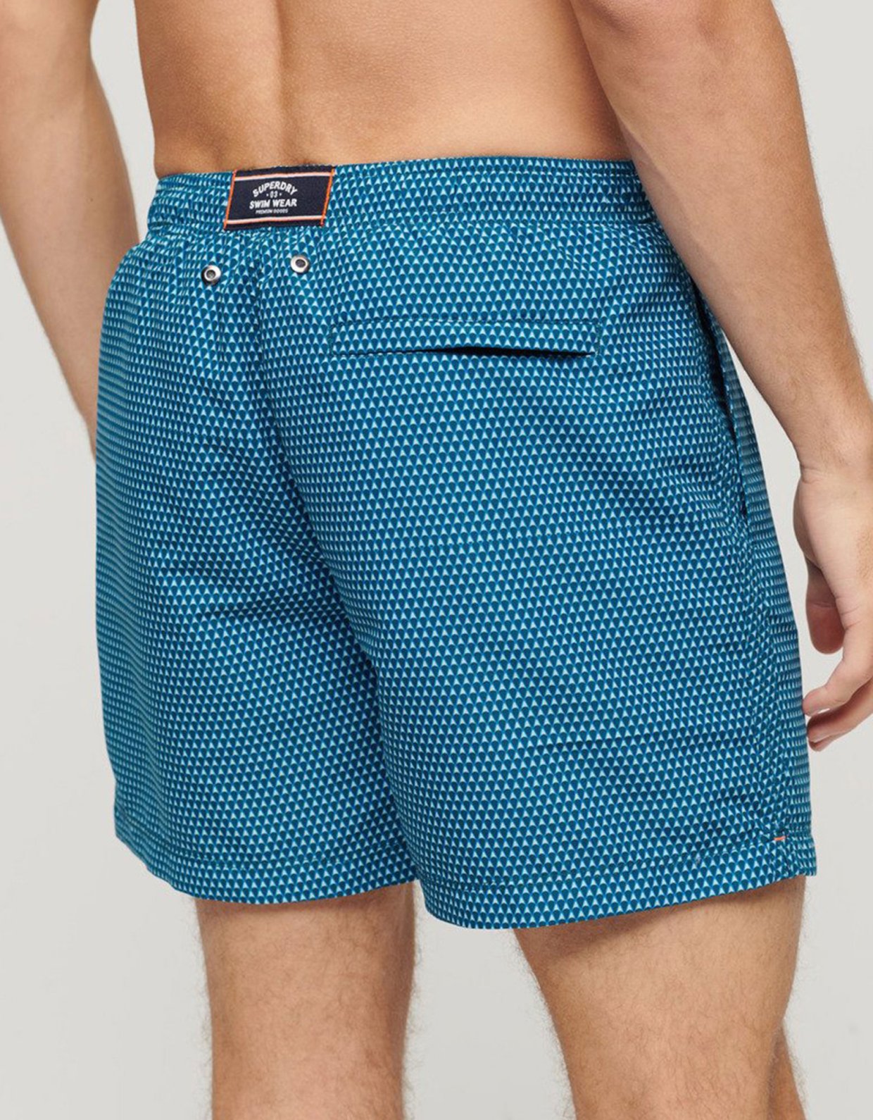 Superdry Printed 15 blue geo print swismshort