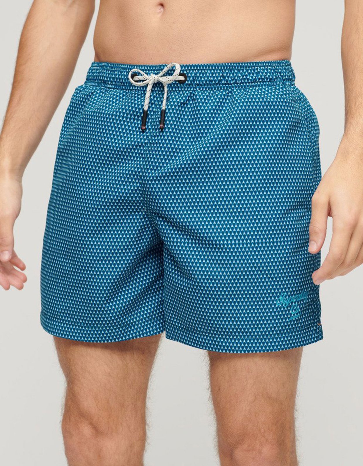 Superdry Printed 15 blue geo print swismshort