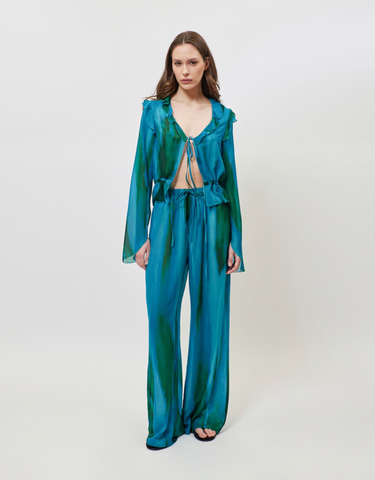 Sunset go Valentina pants aqua green