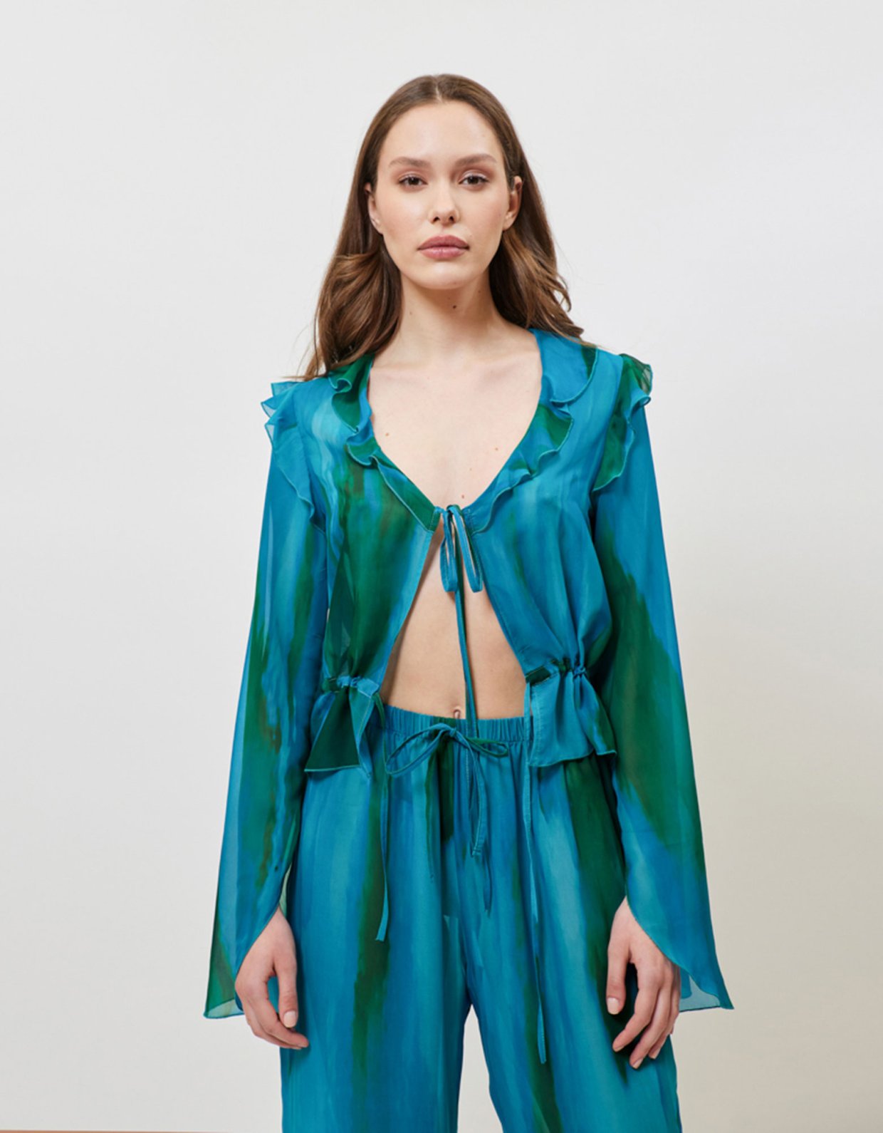 Sunset go Valentina pants aqua green