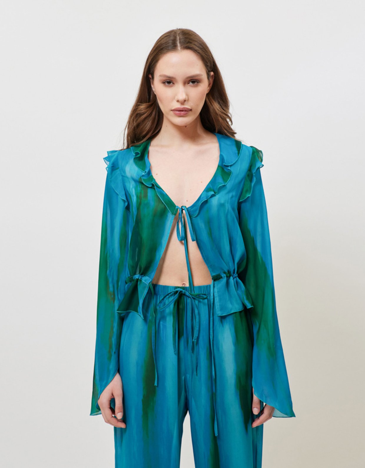 Sunset go Valentina top aqua green