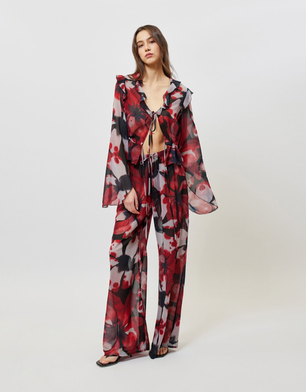 Sunset go Valentina top flower print
