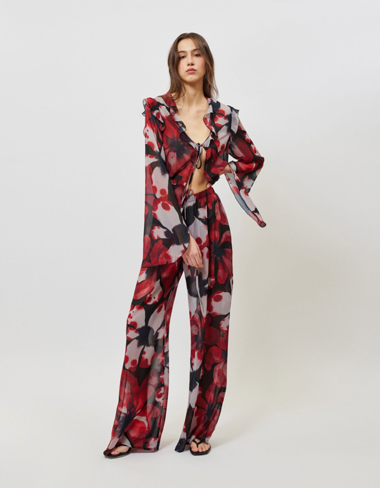 Sunset go Valentina top flower print