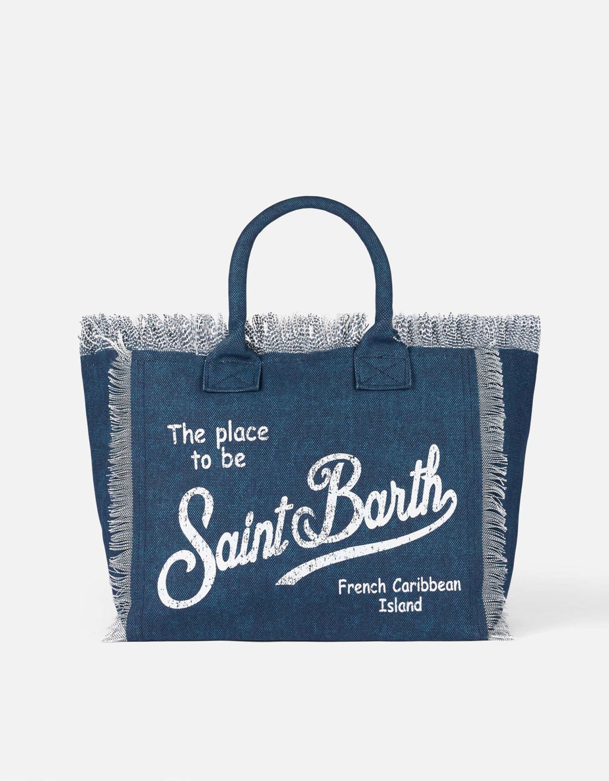 MC2 Saint Barth Vanity indigo cotton canvas tote bag