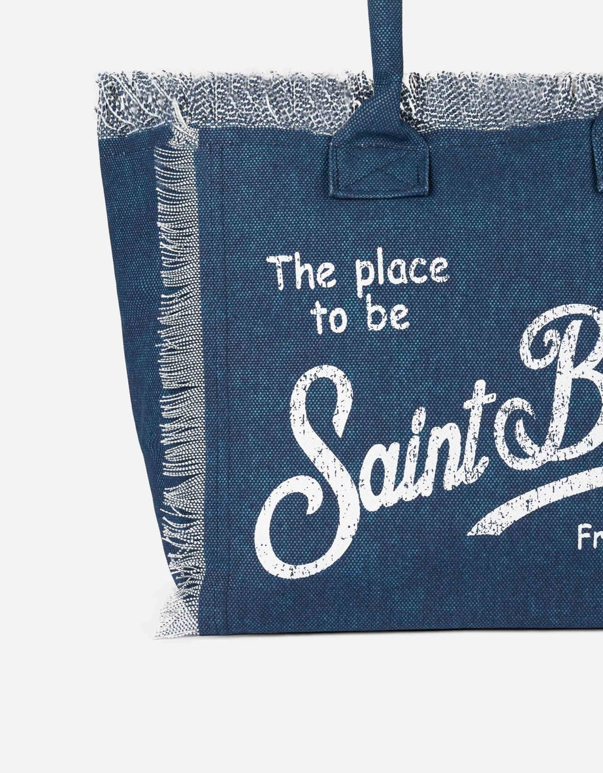 MC2 Saint Barth Vanity indigo cotton canvas tote bag