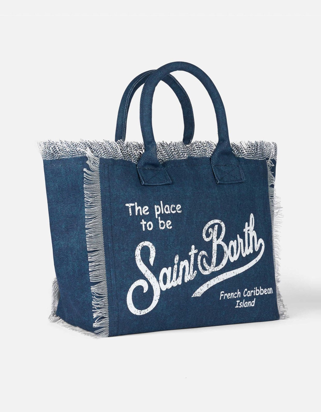 MC2 Saint Barth Vanity indigo cotton canvas tote bag