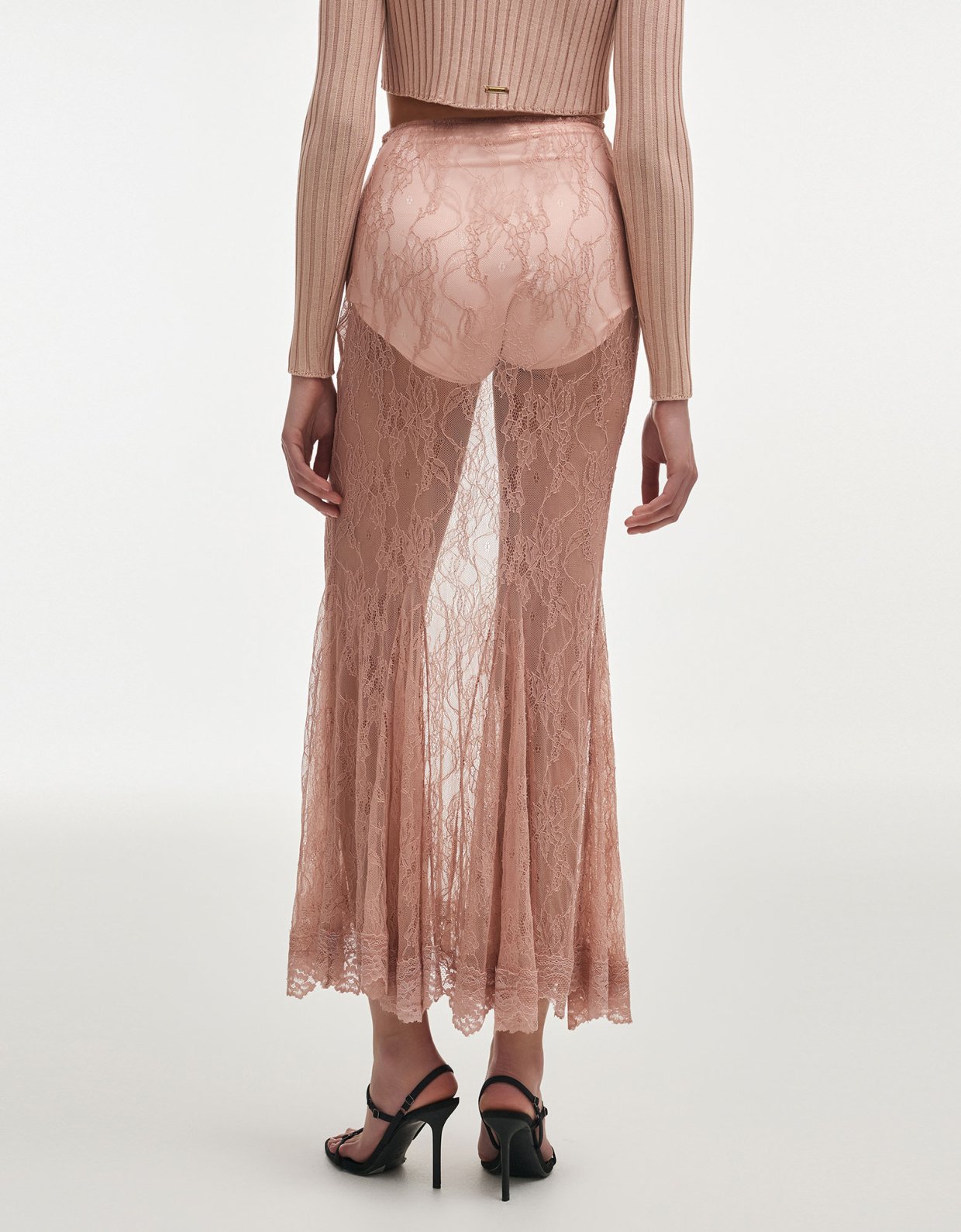 Nadia Rapti Veil maxi skirt pink