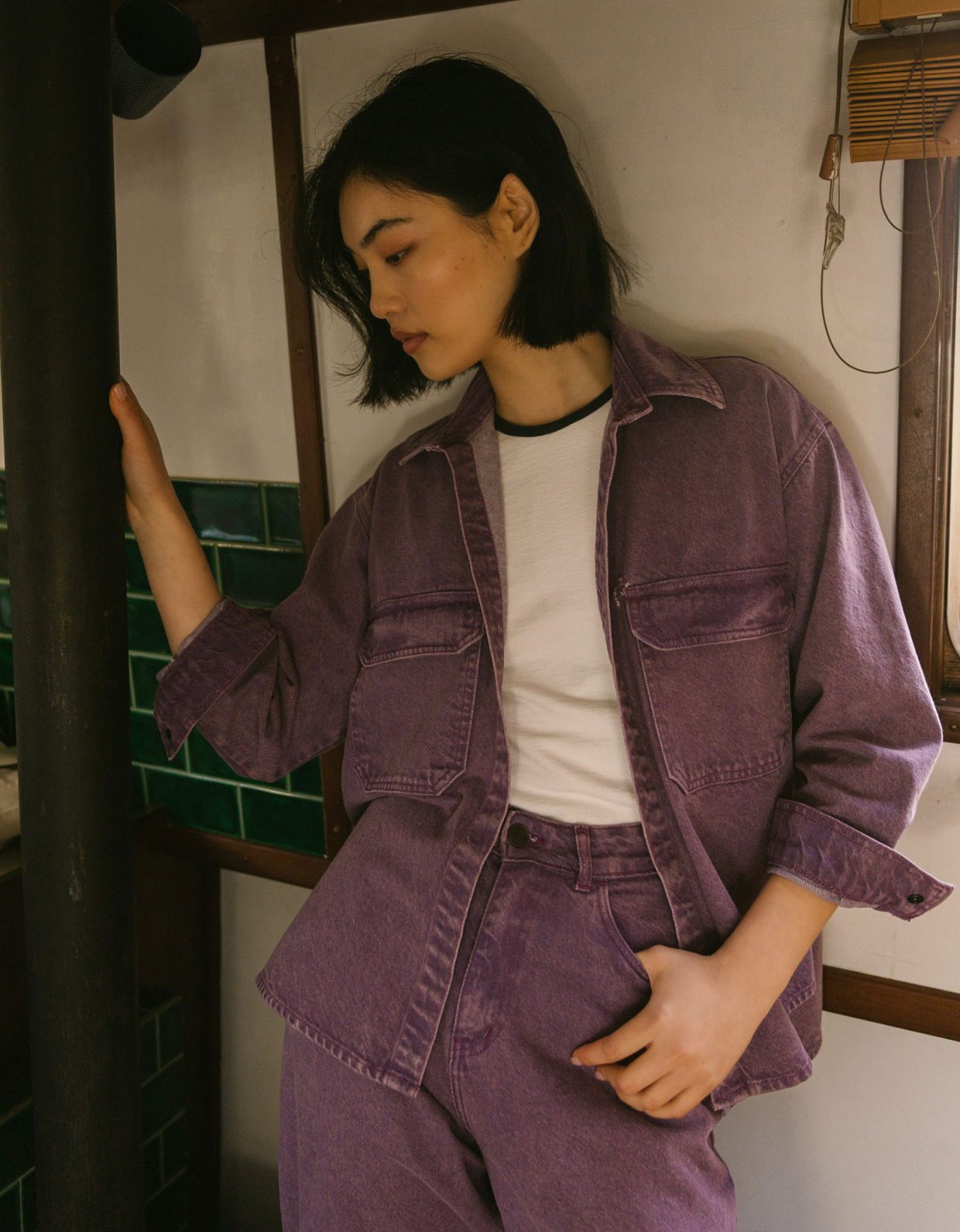 Sac Jeans Veronica denim jacket purple