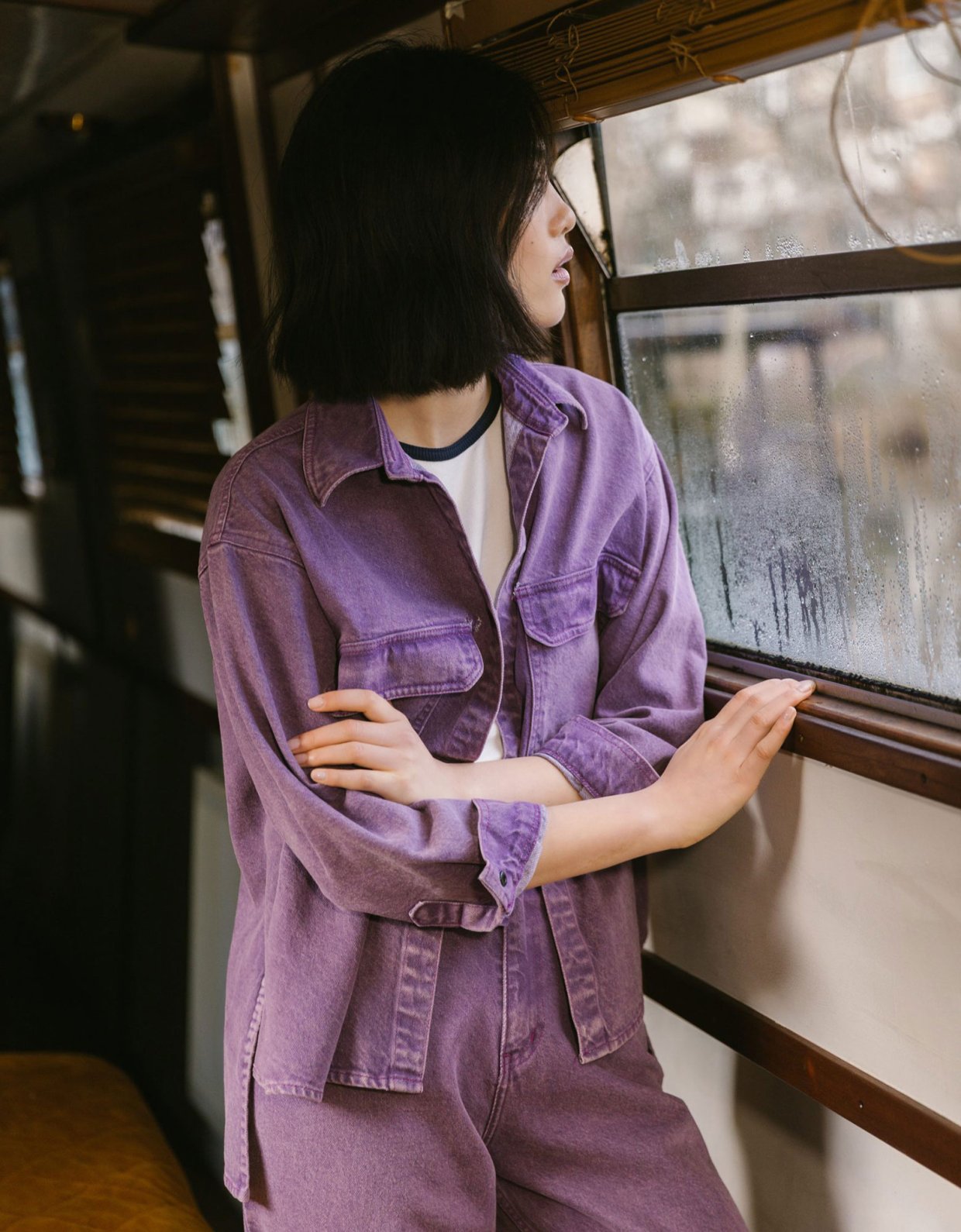 Sac Jeans Veronica denim jacket purple