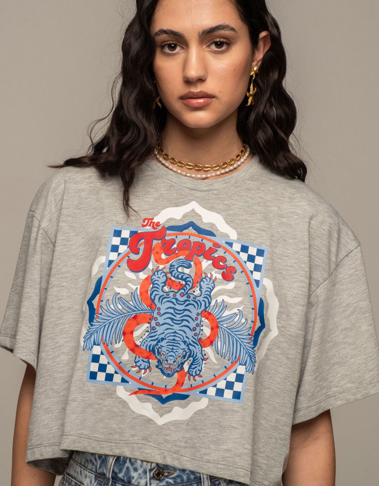 Peace and Chaos Voyage crop t-shirt