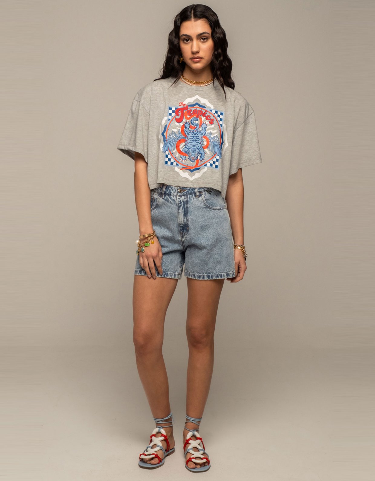 Peace and Chaos Voyage crop t-shirt
