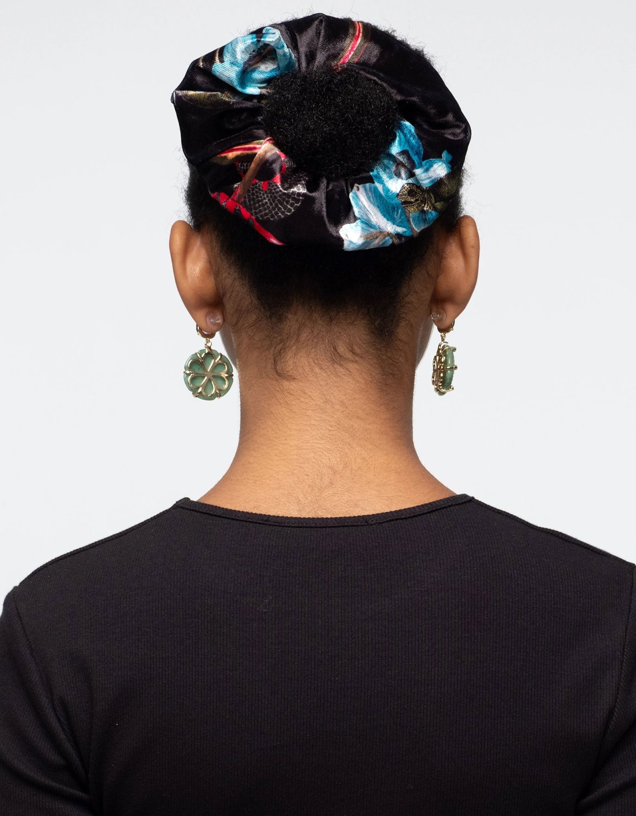 Peace and Chaos Hydrangea scrunchie