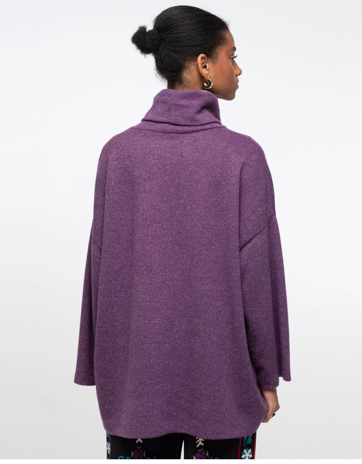 Peace and Chaos Tranquil turtleneck top purple