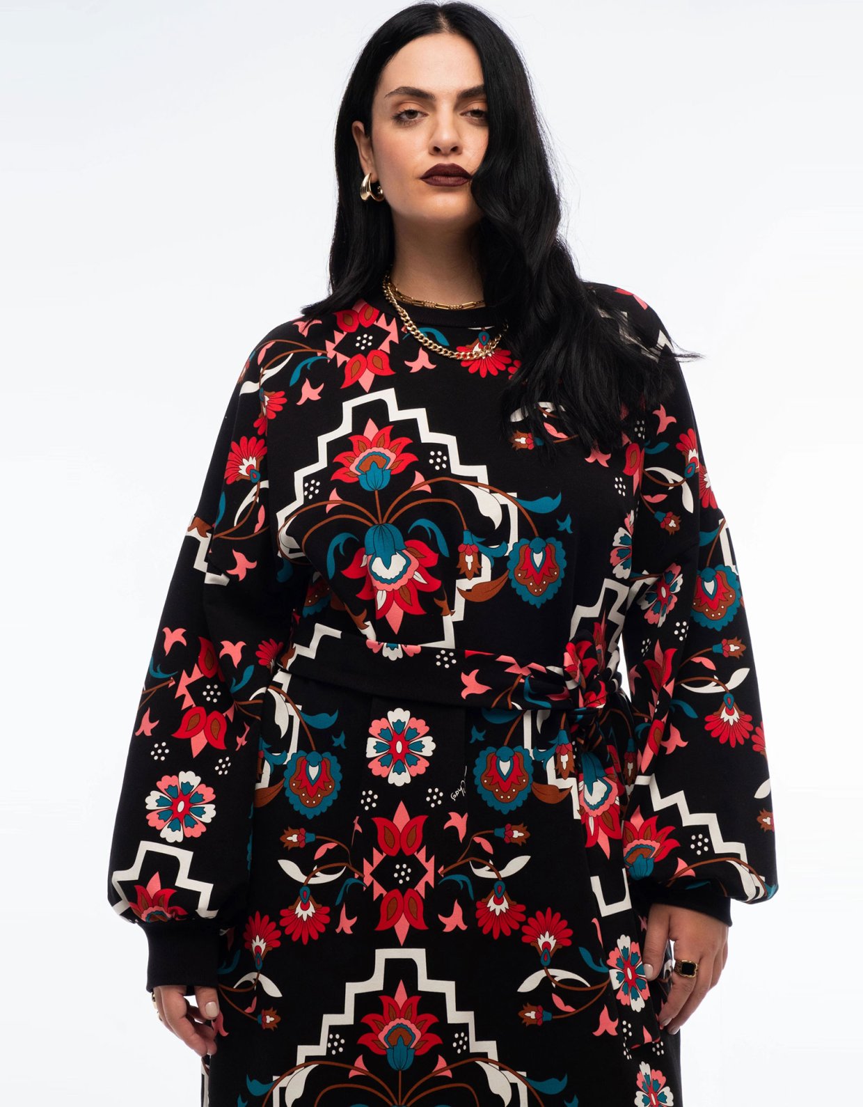 Peace and Chaos Romancer sweater dress black