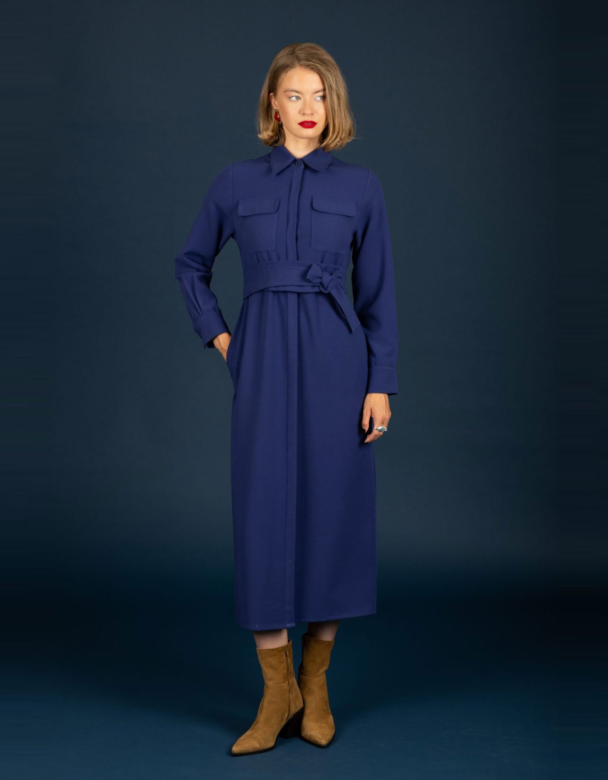 Chaton Wanda dress ink blue