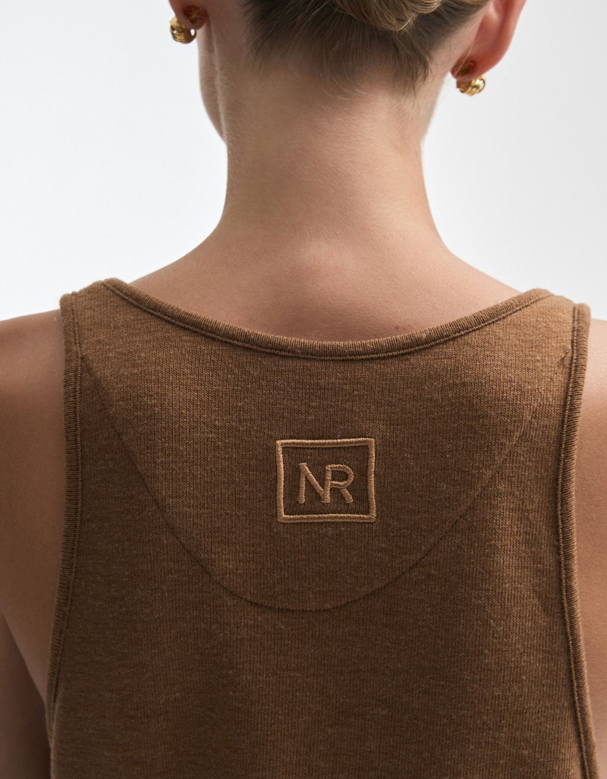 Nadia Rapti Whitney sleeveless dress brown