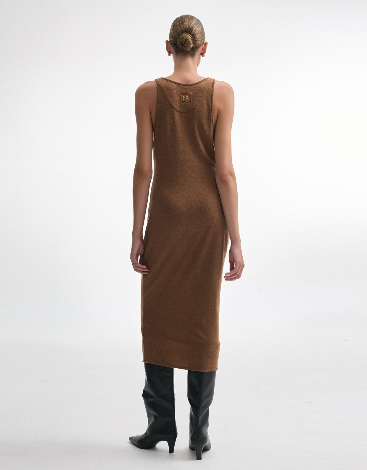 Nadia Rapti Whitney sleeveless dress brown
