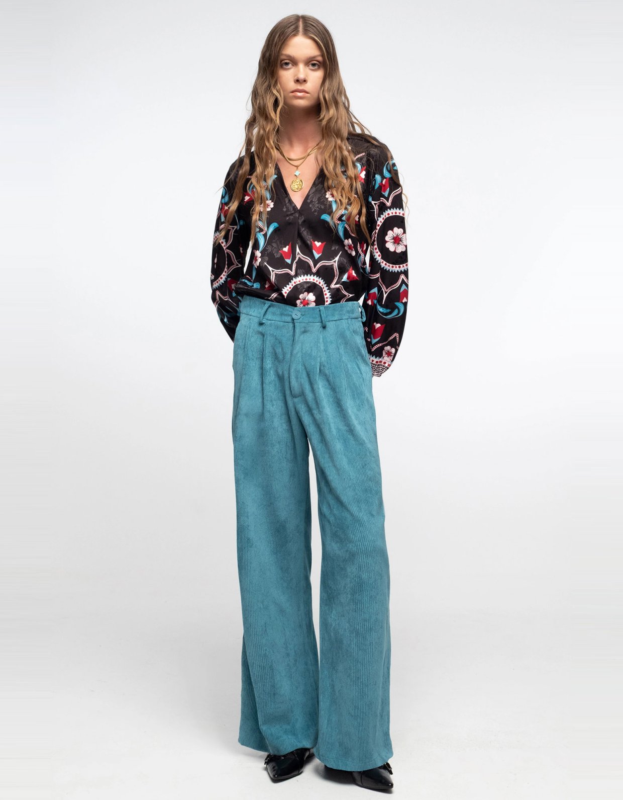 Peace and Chaos Willow pants teal