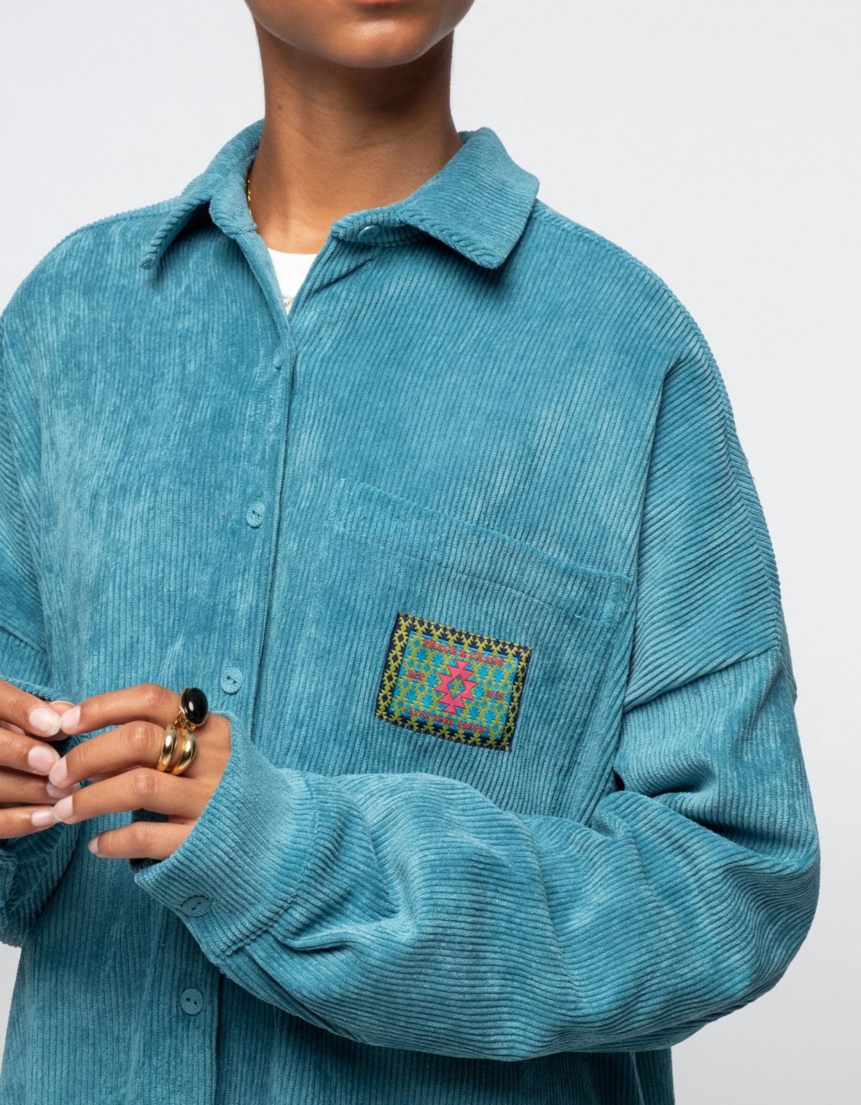 Peace and Chaos Willow shirt teal