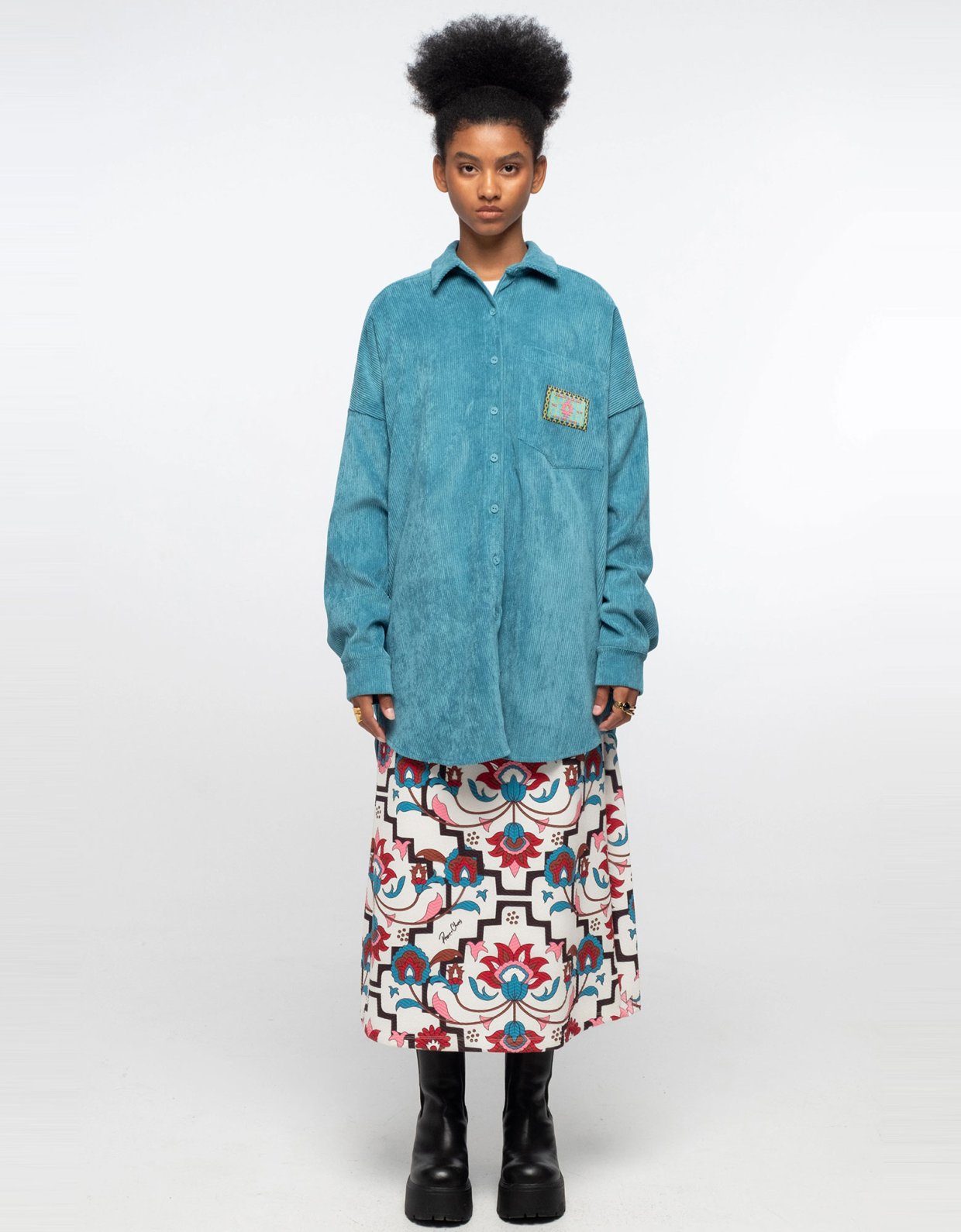 Peace and Chaos Willow shirt teal