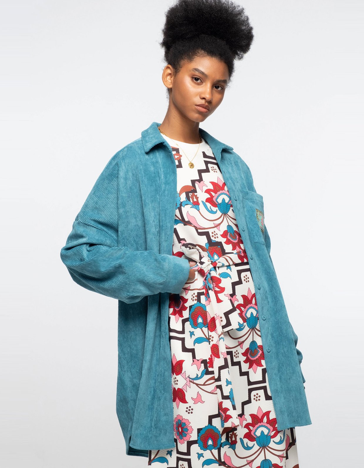 Peace and Chaos Willow shirt teal