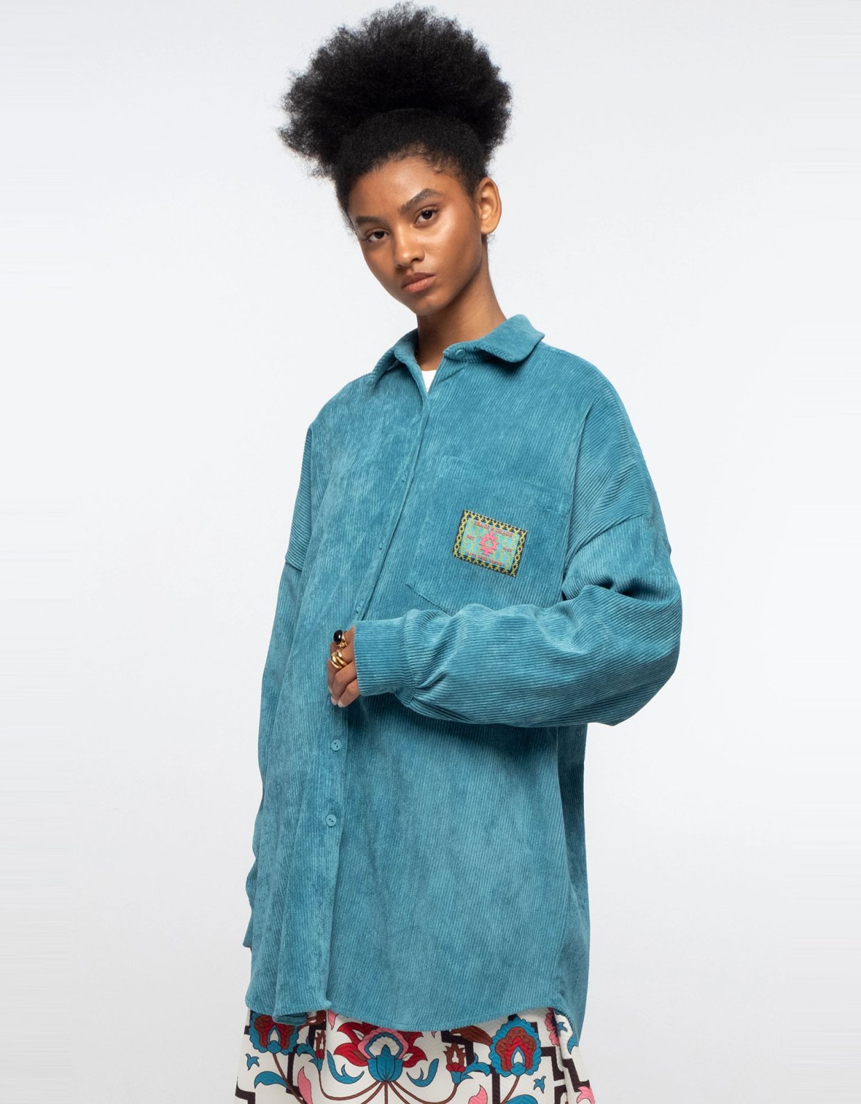 Peace and Chaos Willow shirt teal