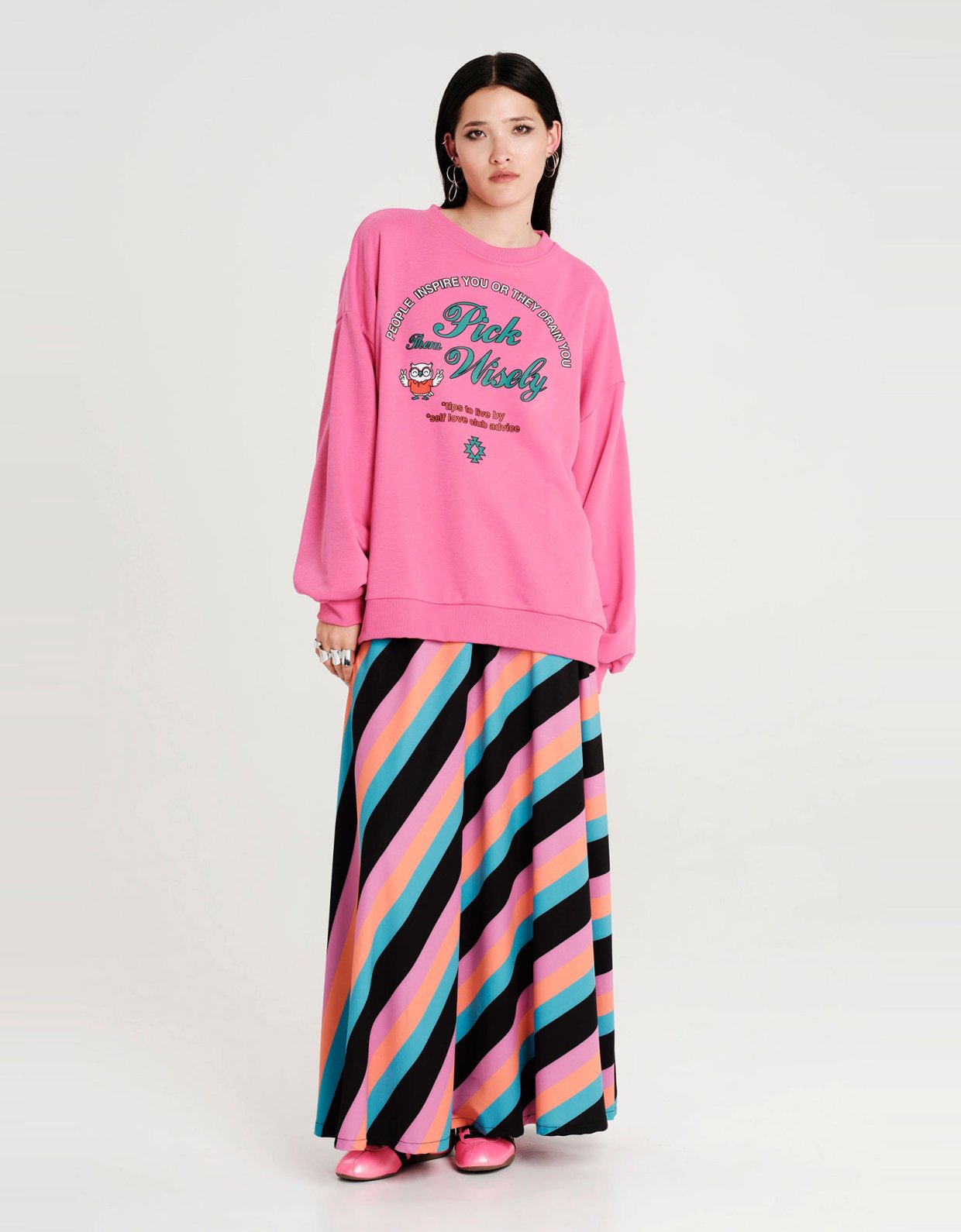 Peace and Chaos Wisdom sweater fuchsia