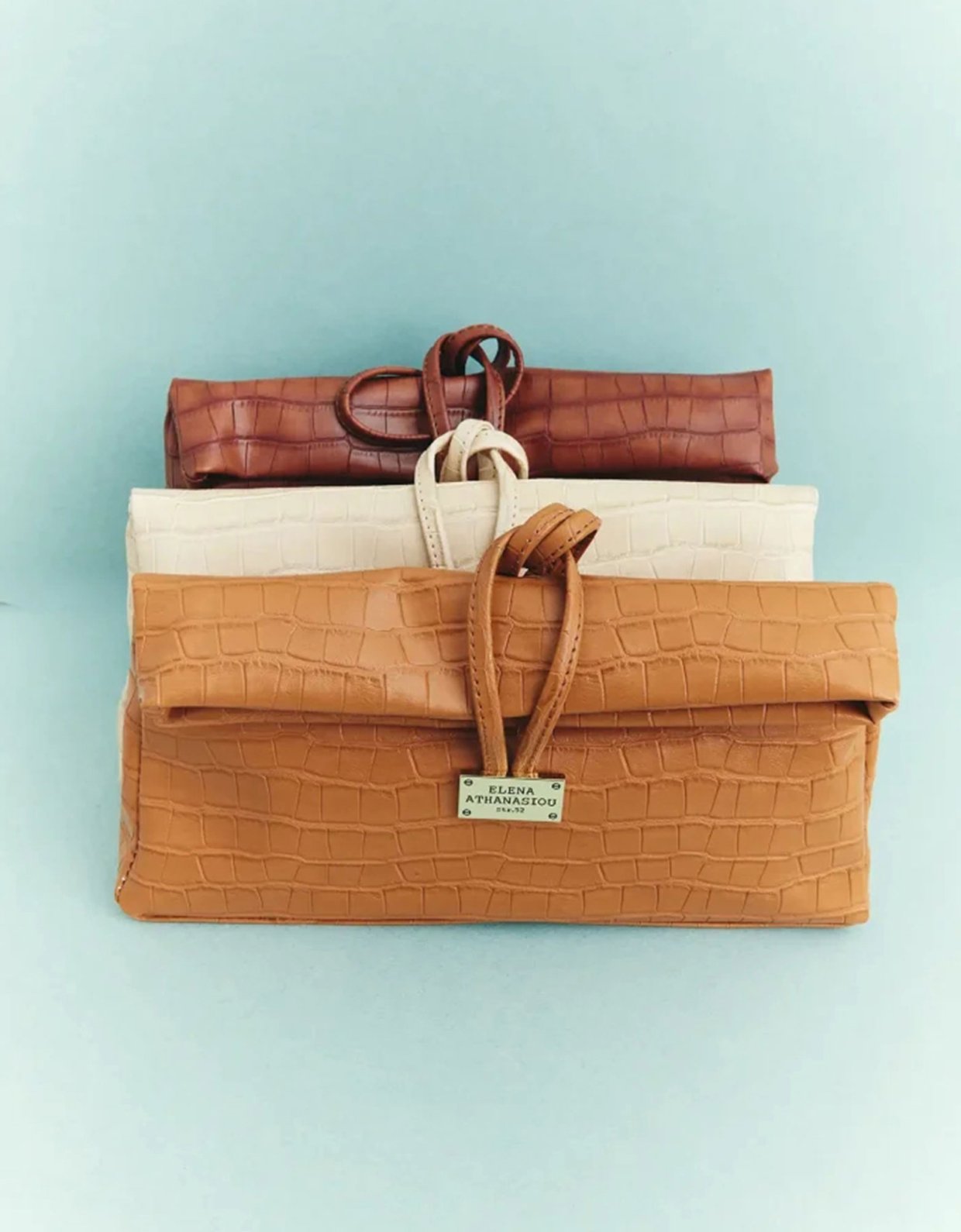 Elena Athanasiou Downtown lunch bag cognac