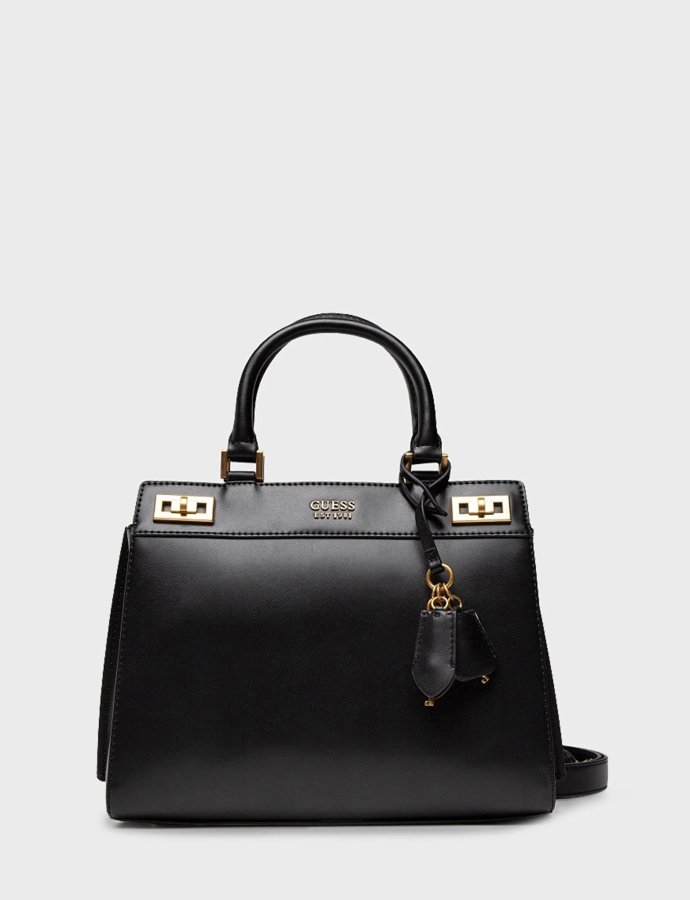 Katey luxury satchel bag black