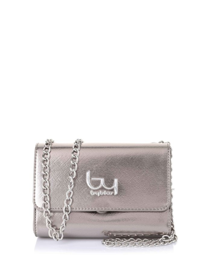 Olivia metal flap bag gun metal