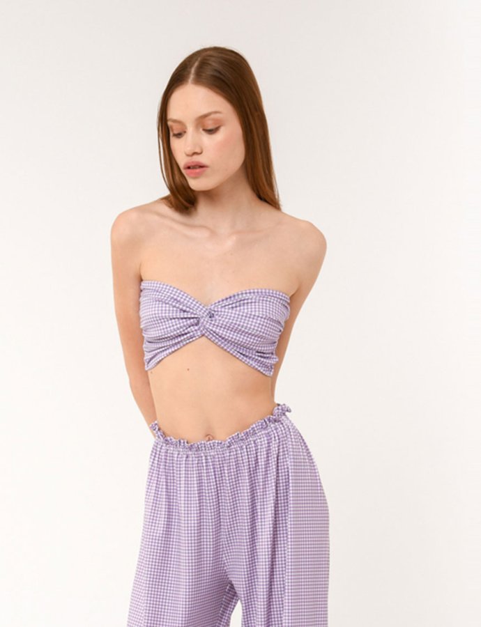 Vada bandeau lilac cheched